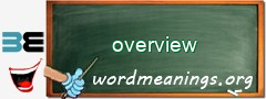 WordMeaning blackboard for overview